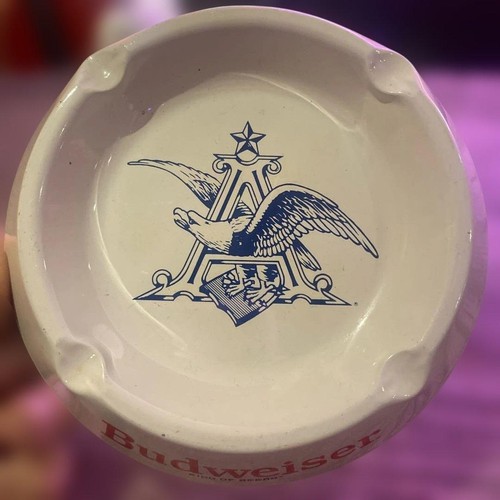 Budweiser ceramic ashtray - ceramic,