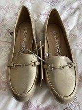 Gold F&F slip on shoes sensitive sole  Size 5 New