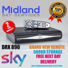 SKY PLUS + HD BOX - 500GB - SKY AMSTRAD DRX890 ON DEMAND BRAND NEW REMOTE