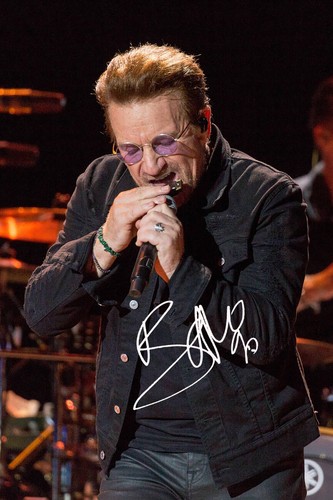 Bono signed autograph 6x4 - autograph,