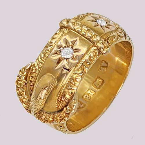 Antique 18ct gold diamond - gold,