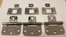 Multibuy  - 9 sets National Hickman alternative Chrome effect hinge set for 40mm