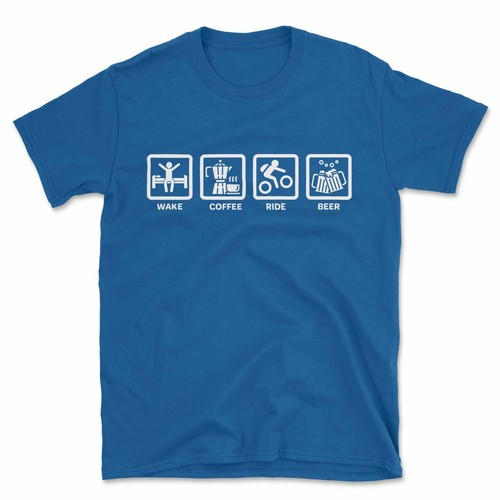 Wake coffee ride - beer, t-shirt
