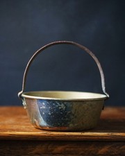 Vintage brass jam pan bowl - vintage,