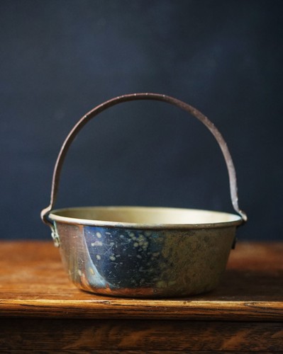 Vintage brass jam pan - vintage,