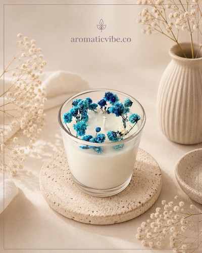 Candle with fresh linen scent - candle,