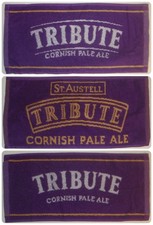 TRIBUTE CORNISH PALE ALE BAR TOWEL BEER CLOTH St AUSTELL BREWERY CORNWALL NEW