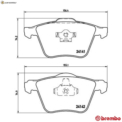 Brake pad set disc - brake, 86