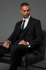 Burton Mens Suit Blazer Black