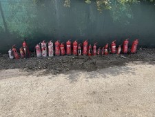 22x Various fire extinguisher Powder Chubb Foam Carbon Dioxide Water Job Lot