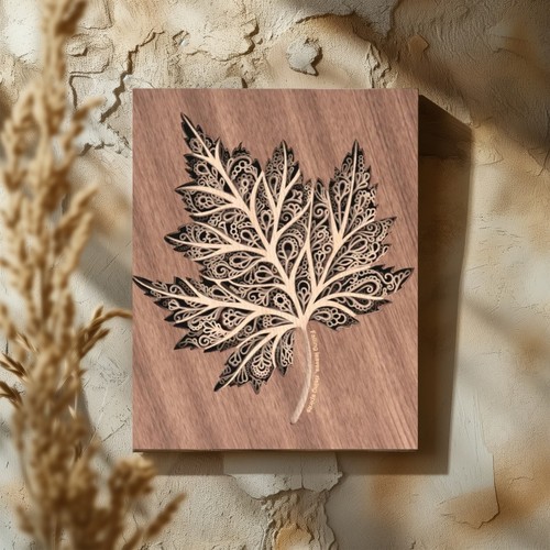 Layered wood maple - wood, leaf