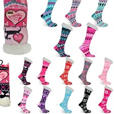 Ladies socks thermal fur - fur, lined