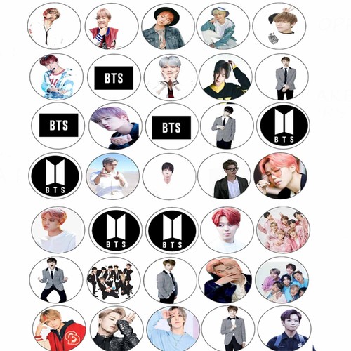 Bts cupcake toppers edible - 30,