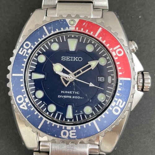 Seiko kinetic 5m62 0bl0 - kinetic, pepsi