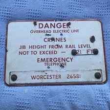 Vintage Enamel Railway Sign