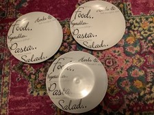 3 x RARE KENSINGTON PRICE PORCELAIN SALAD/ VEGETABLE LUNCH PLATES - 21cm
