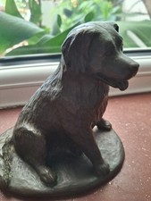 Douglas Gray Bermese Mountain Dog Statue.  Bronzed Resin,heavy Signed.