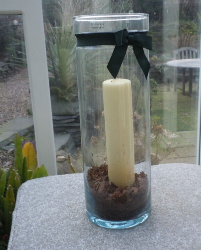 Tall glass candle - glass,