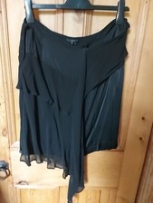 Ghost Of London Black Crepe and chiffion skirt Worn 1x Size 14