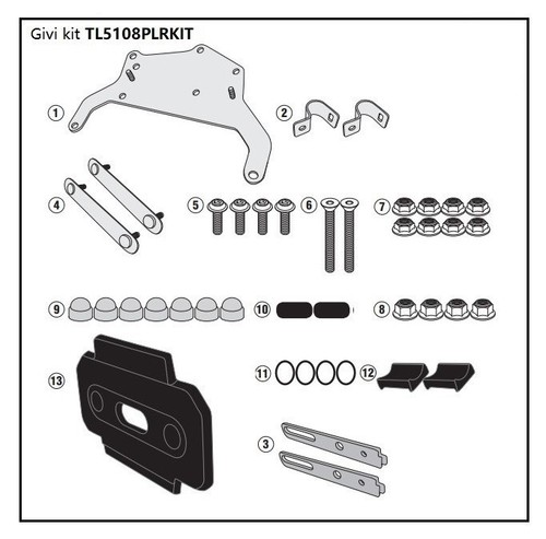 Givi attachment kit - attachment, for