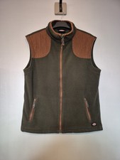 DICKIES Green Fleece Gilet Size Medium Bodywarmer Full Zip
