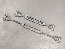 Galvanised Turnbuckle - Open Body - Jaw to Jaw 12mm x 150mm
