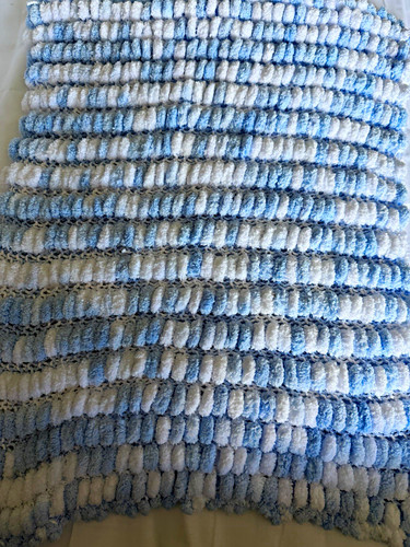 Blue white textured striped - blue/white,
