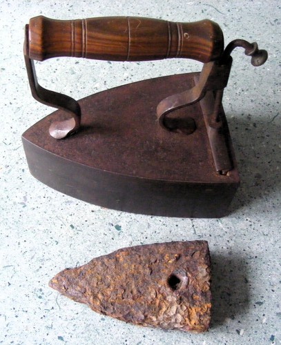 Antique cast iron box flat - cast,