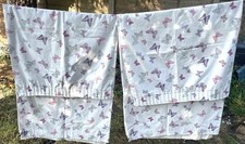 Laura Ashley Curtains Summer Meadow Butterfly White 64"W x 72"L (162cm x 183cm)