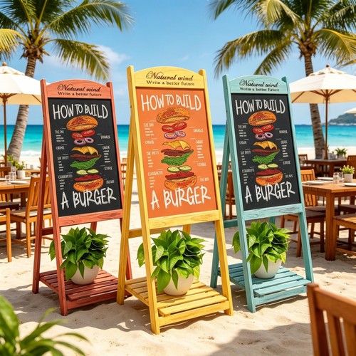 Magnetic frame chalkboard - a-frame,