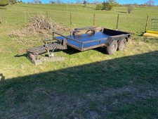 Heavy duty ex military twin axle flat bed 12x6 recovery suit vintage tractor