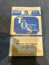 BIRMINGHAM TRAM OMNIBUS & STREET GUIDE - 1951 EDITION Softbacked Book