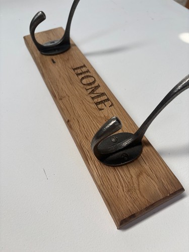 Handmade solid oak hook coat - solid,