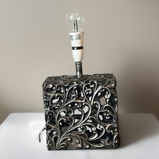 Gallery Direct Ltd - Ornate Lamp Base - Model Trapani - Pewter Colour VGC