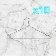10x Wire Notched 16” Inch Clothes Hangers Coat Garments