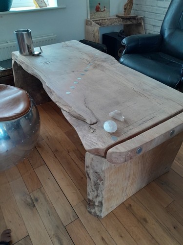 Live edge chunky coffee table - live,