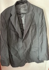 Marks And Spencer St Michael Grey Pure New Wool Blazer Size 42L
