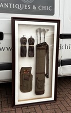 Antique Golf Display , Hickory Clubs And Old Bag & Accessibility