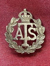 WW2 ATS Auxiliary Territorial Service Silver Sweetheart Brooch w/fixing