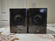 JVC SP-UX1000GR 20W 4Ohms Ported Marble Effect Vintage Stereo Speakers Mini Hifi