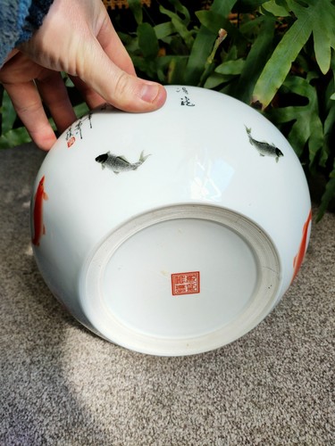 Large bowl dish koi - dish, carp