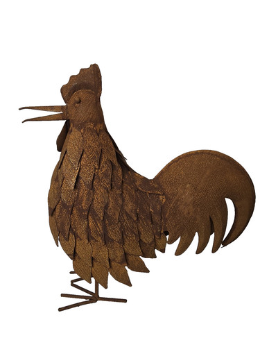 Tin rooster cms tall - cms,