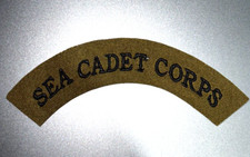 11.5 x 4 cm Sea Cadet Corps Shoulder Army Military Embroidered Sew On Patch Vest