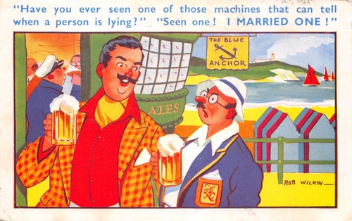 Old comic postcard booze - postcard,
