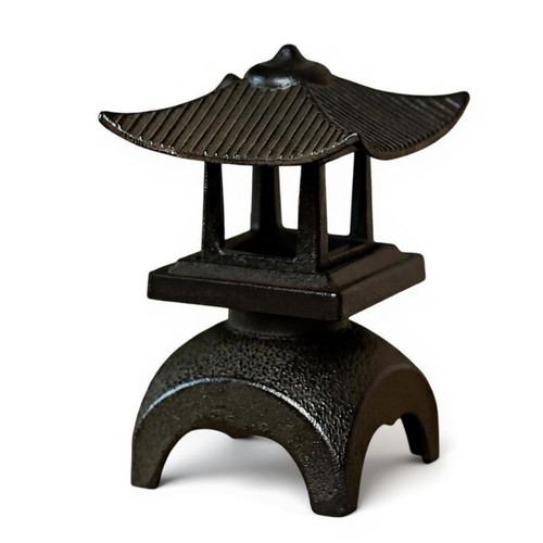Cast iron pagoda lantern - iron,