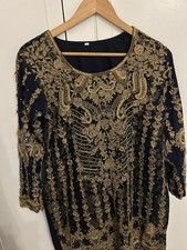 Navy Short Kameez and Gharara