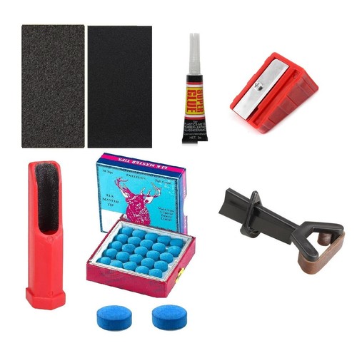 Snooker pool cue tip repair - /,