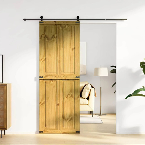 Sliding barn door honey - sliding, brown