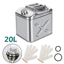 20L Jerry Can Polished Stainless Steel Fuel Petrol Diesel Oil Container UK
