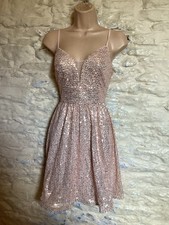 BNWOT Pink Sequinned Party Cocktail Prom Dress size 12